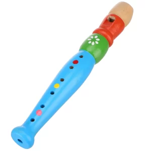 Flauta Colorida de Madeira Brinquedo Musical Educativo