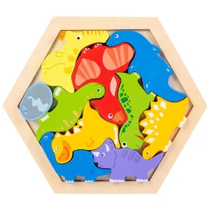 1 Quebra-Cabeça de Madeira Brinquedo Educativo