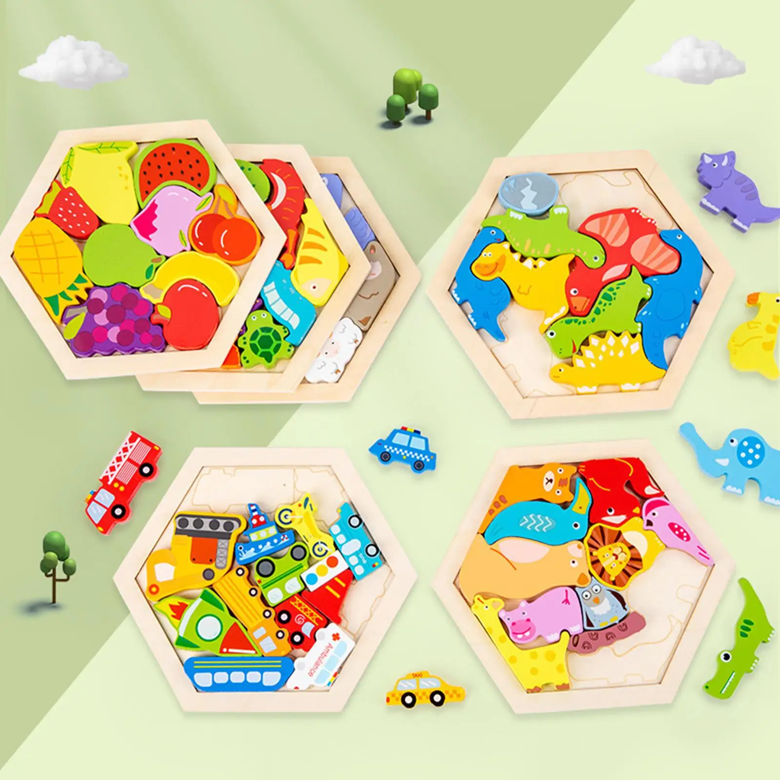 1 Quebra-Cabeça de Madeira Brinquedo Educativo - Imagem 5