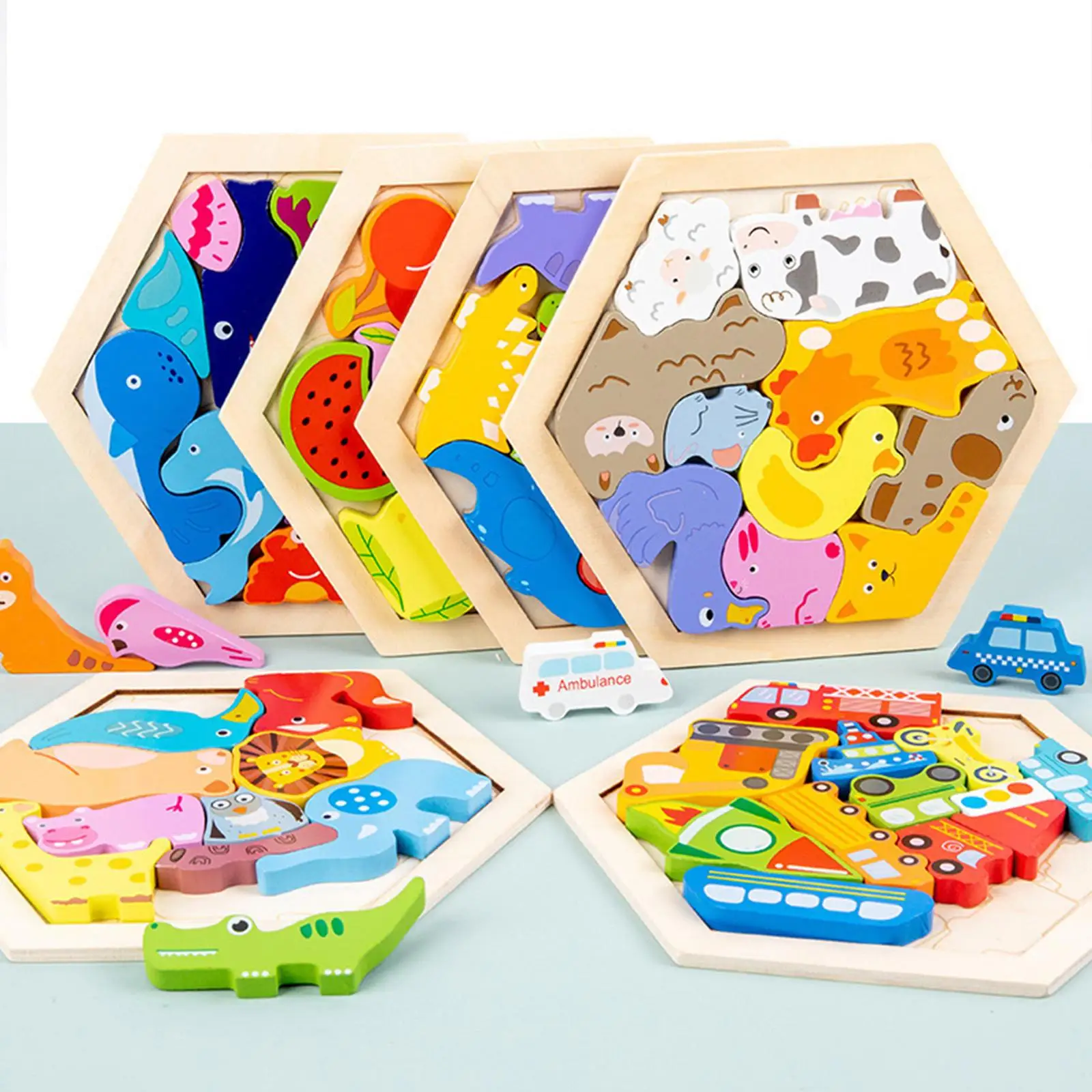 1 Quebra-Cabeça de Madeira Brinquedo Educativo - Imagem 2