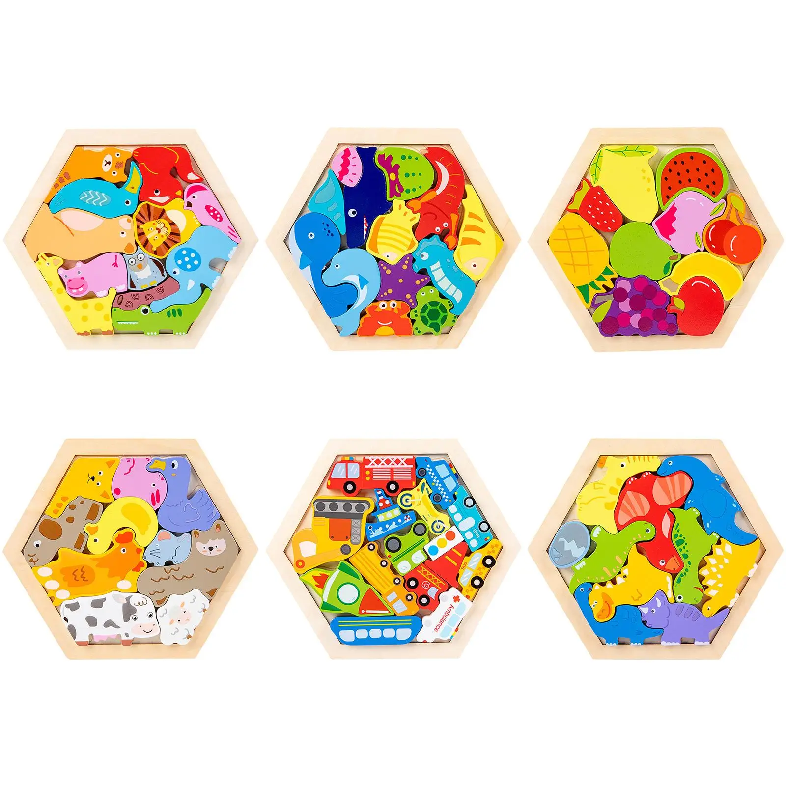 1 Quebra-Cabeça de Madeira Brinquedo Educativo - Imagem 3